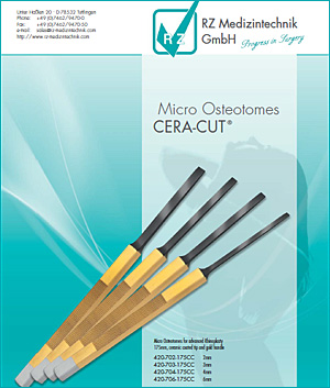 Микроостеотомы CERACUT® (ЛОР)